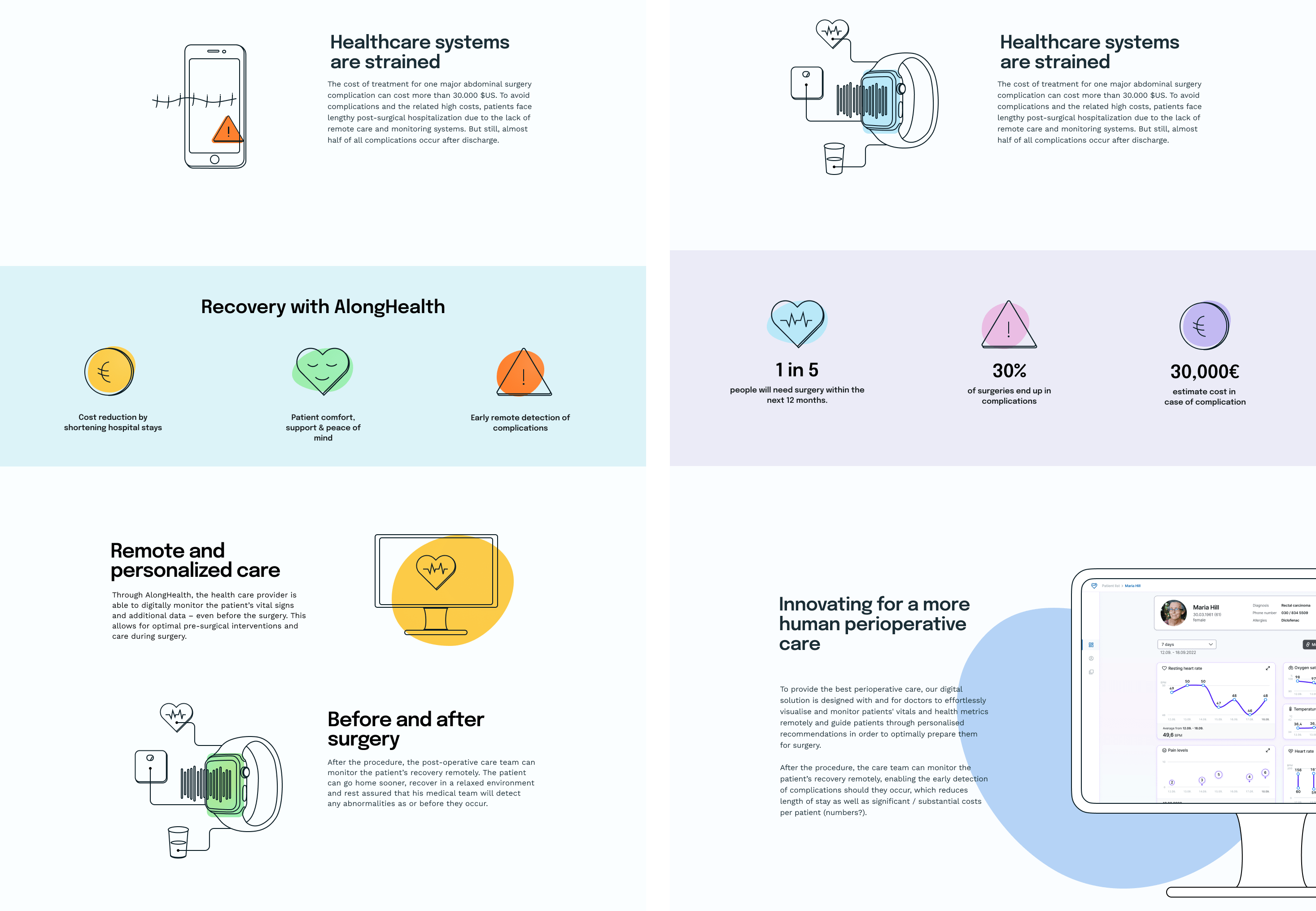 A comparison between two versions of the website, one before and the other after the redesign.